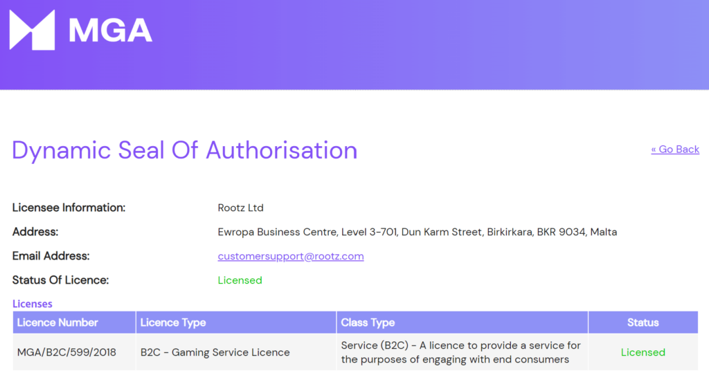 Wildz Casino lisenssi