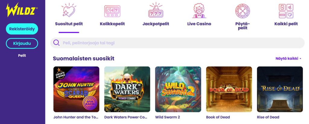 Wildz Casino pelit