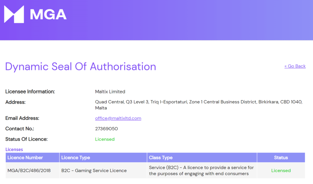 Winota Casinon lisenssi