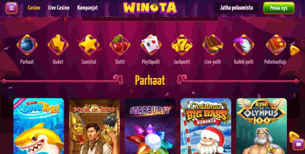 Winota Casinon pelit