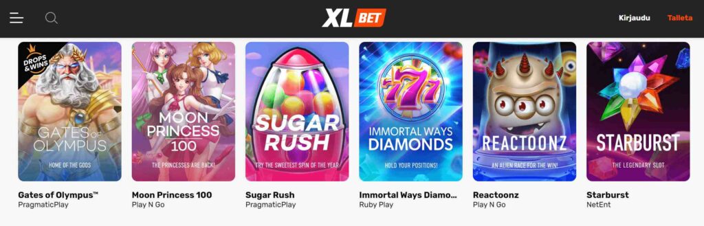 XLBet pelit