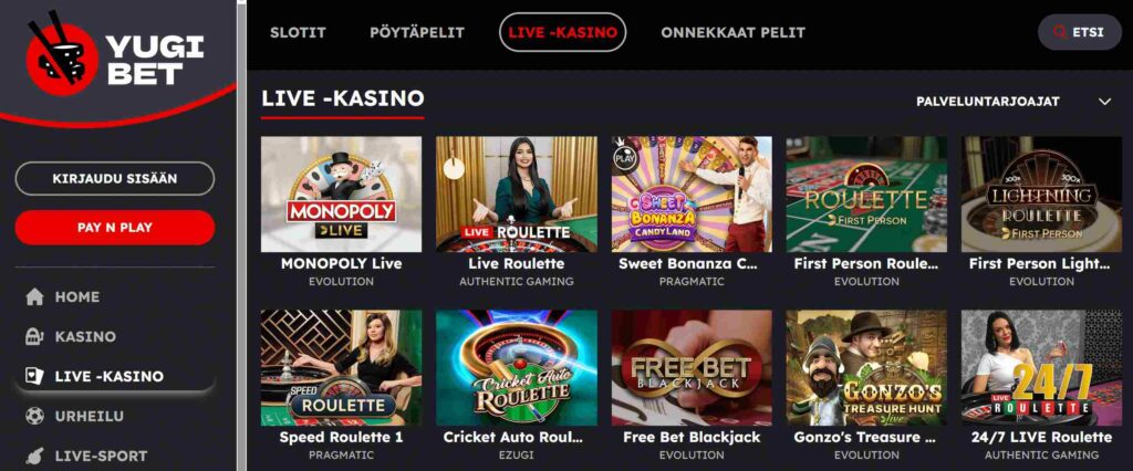Yugibet livekasino