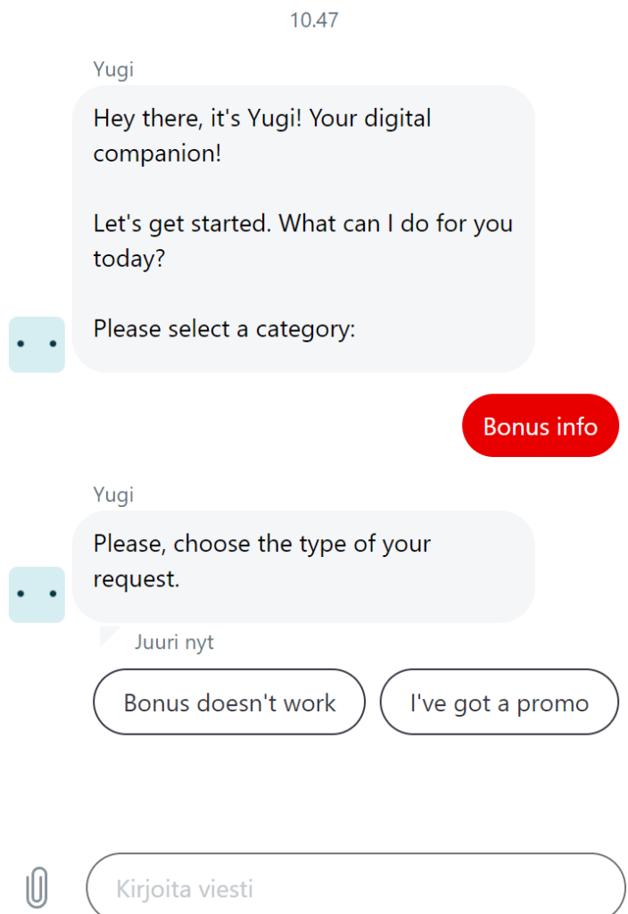 Yugibetin asiakaspalvelu